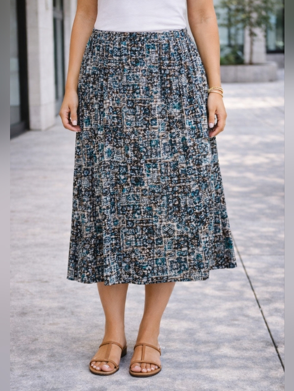 Christopher & Banks  A-Line Midi Skirt, Women's Size 12